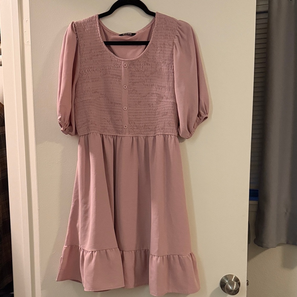 Pink Smocked Dress